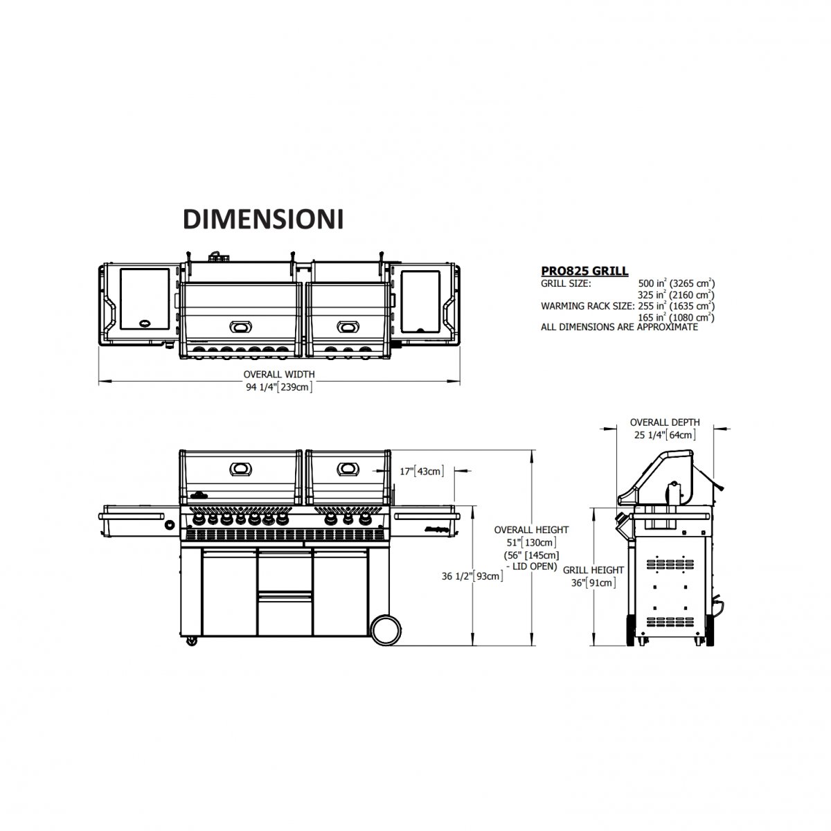 Napoleon Grills: BARBECUE A GAS PRESTIGE PRO825RSIB Napoleon Grills